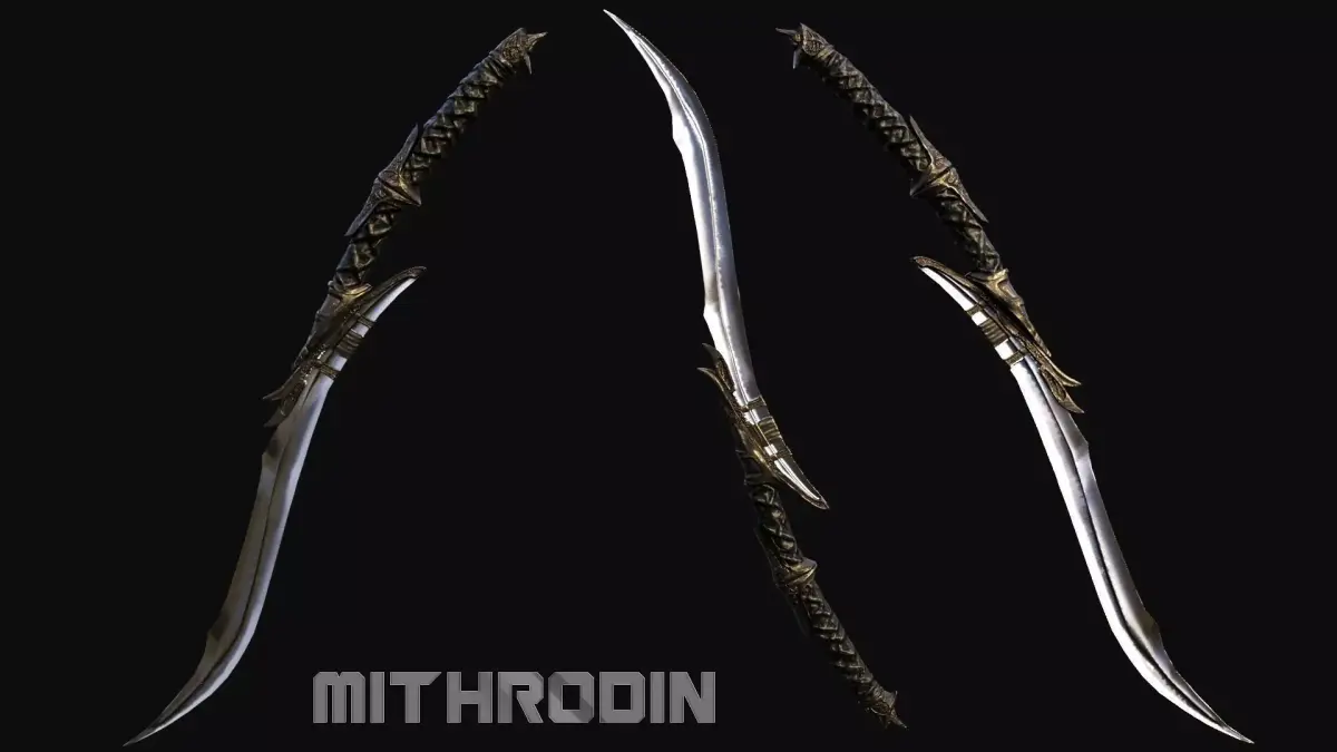 Mithrodin sword Low-poly 3D model