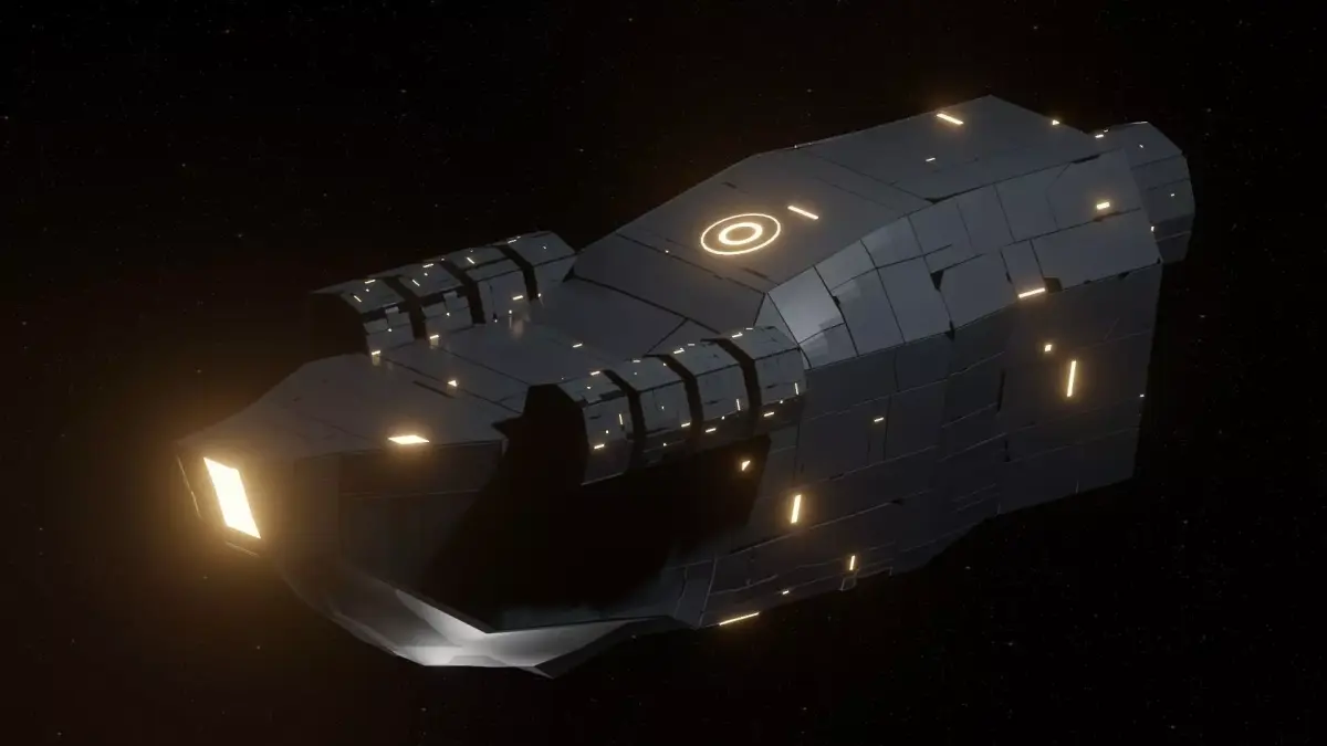 Interceptor I Spaceship Low-poly 3D model