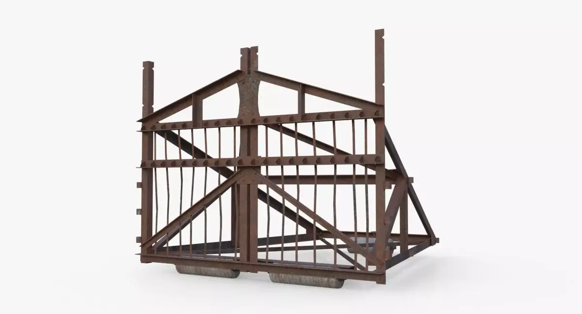 Belgian Gate Low-poly 3D model