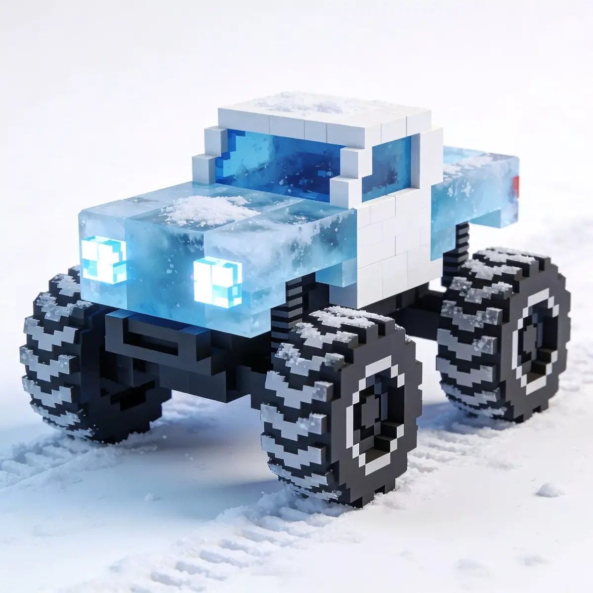 Voxel RC Snow Explorer 3D Model Low-poly 3D model