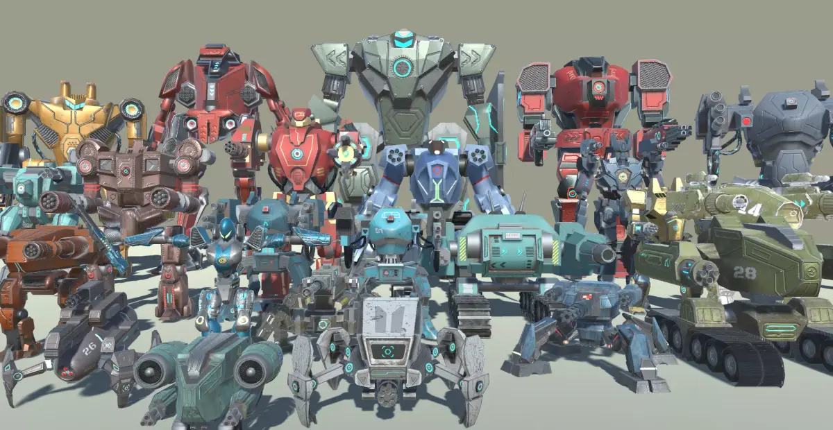 War Bots With Animation s Low-poly 3D model