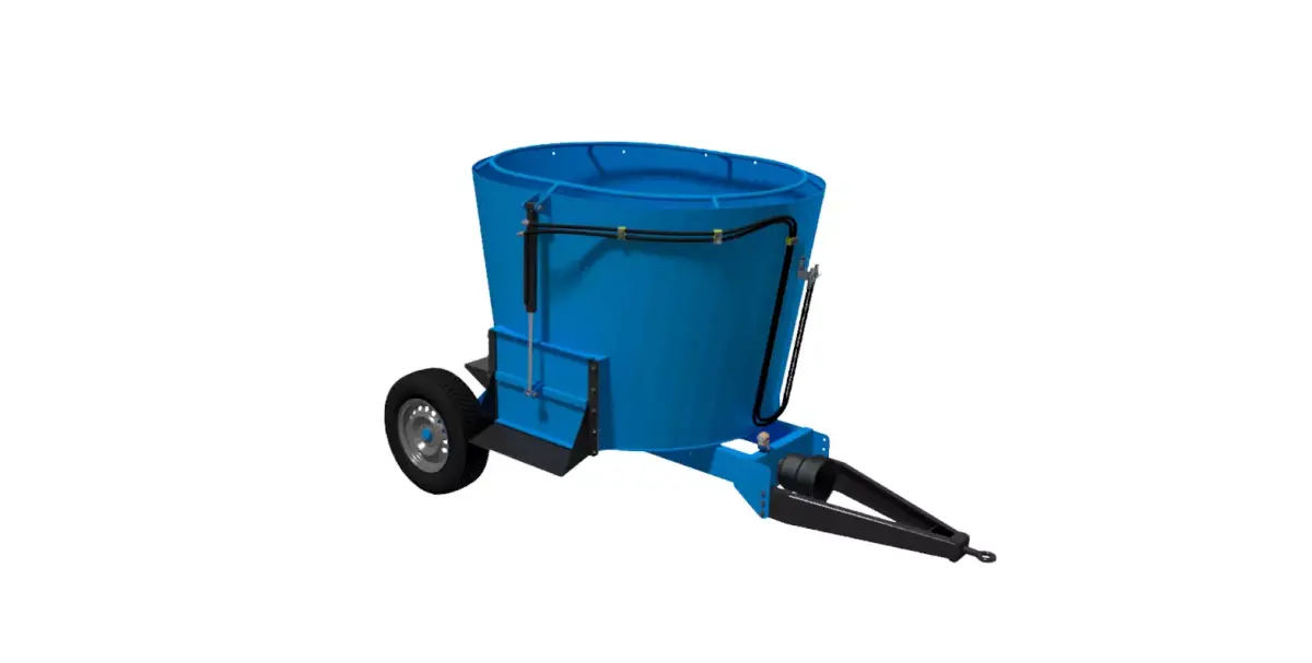 2 m3 feed mixer wagon vertical TMR  3D model