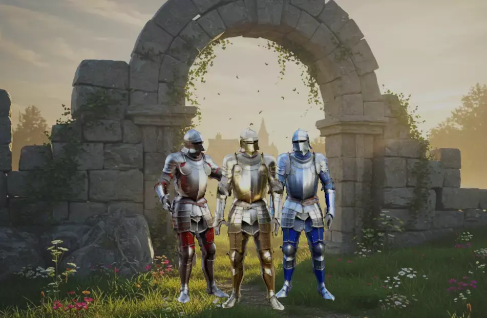 Medieval Knights in Full Armor 3D model