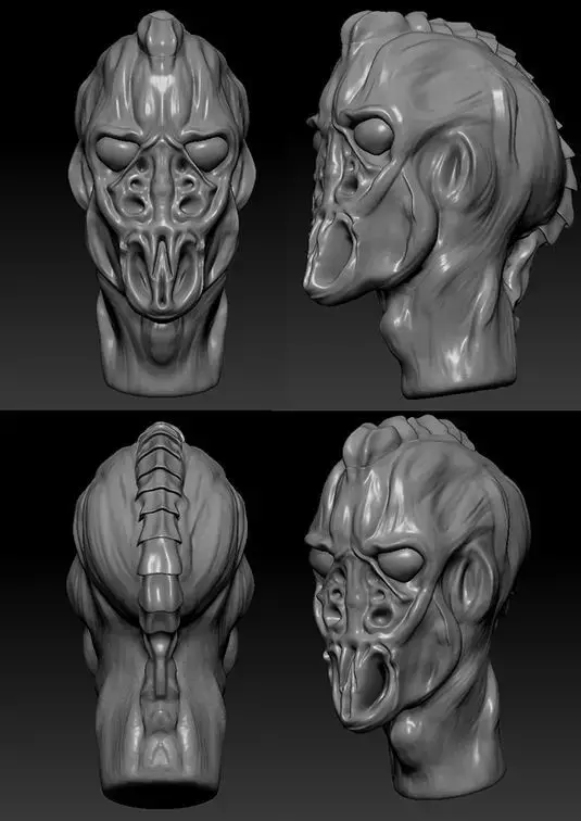 head of the alien 3D model