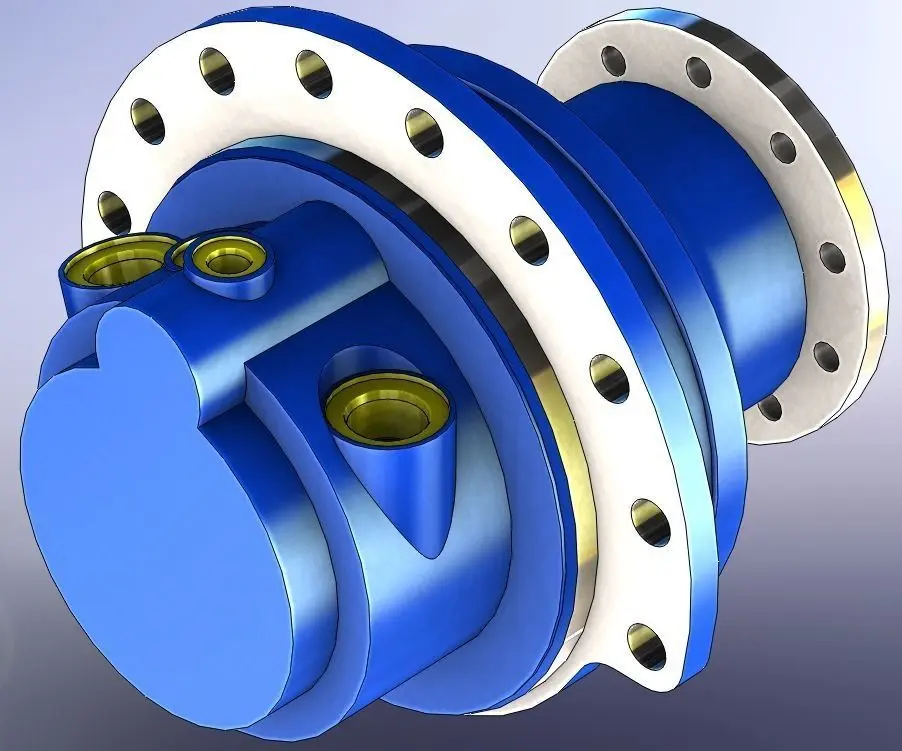 Modular Hydraulic Motors POCLAIN MS05 Free 3D model