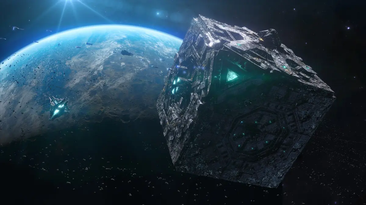 Sci-Fi Cube Mothership 3D model