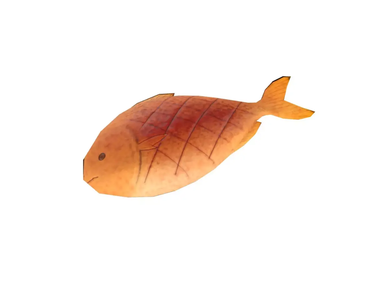 Grilled Fish  Low-poly 3D model