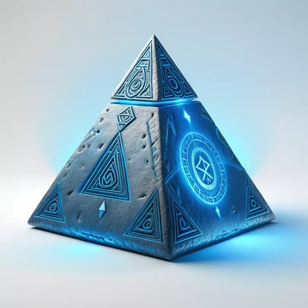 Mystical Glowing SciFi Pyramid Artifact 3D model