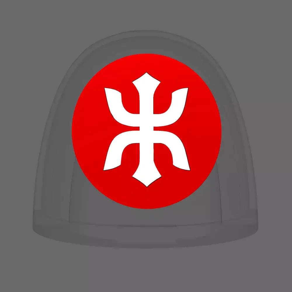 Red Ronin Chapter V10K Shoulder Circle Symbols 3D print model