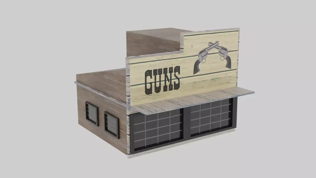 Wild West - Guns Low-poly 3D model
