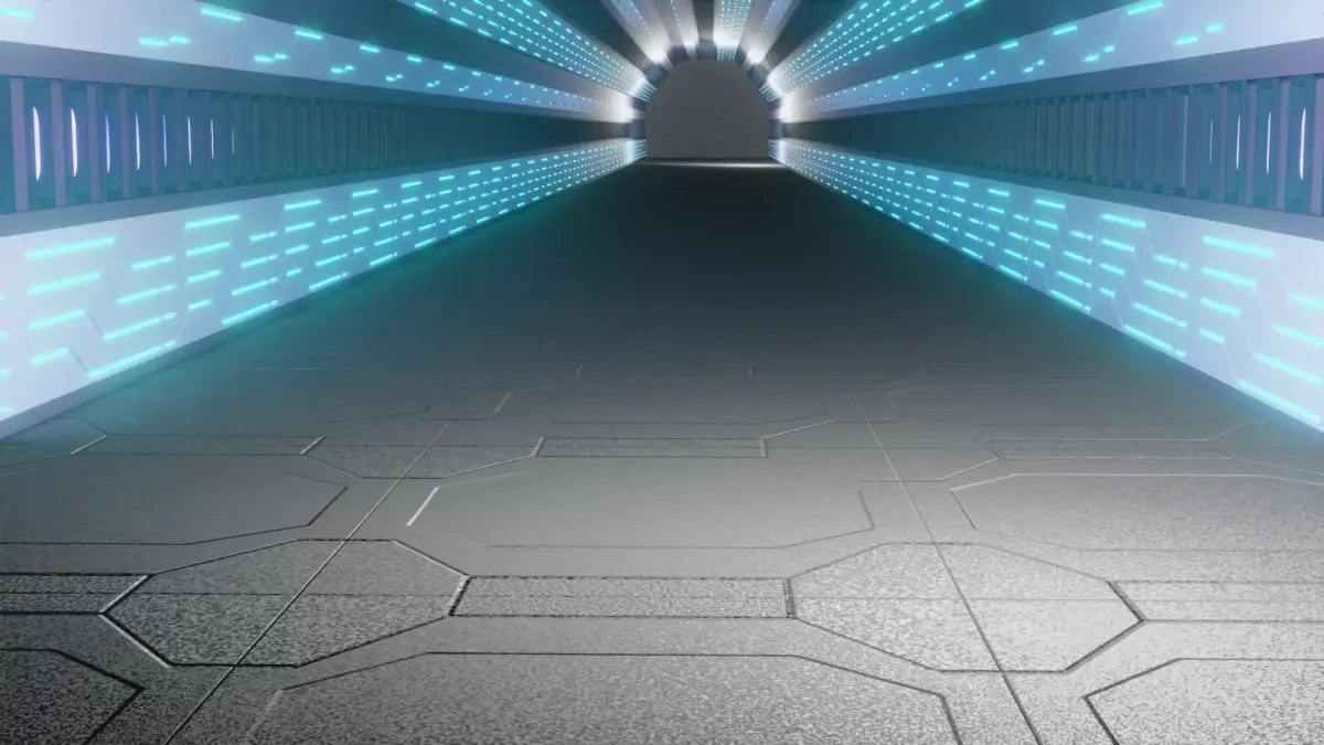 Sci-fi corridor 3D model 13