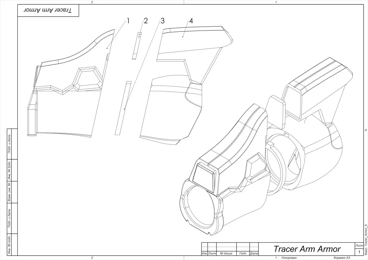 Tracer Arm Armor - Overwatch - STL CAD bundle - Commercial Use 3D print model