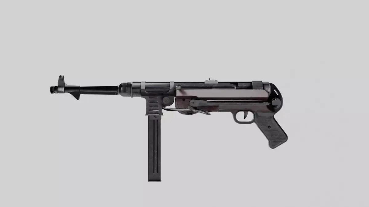 MP-40 machine gun Low-poly 3D model purchase