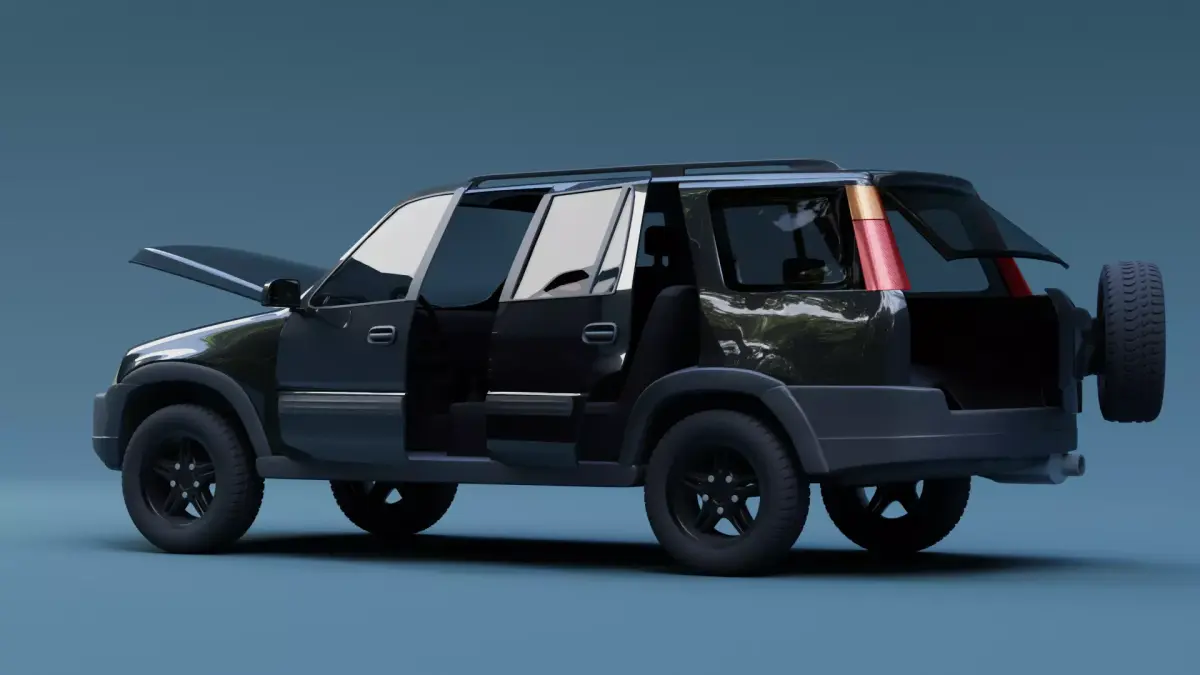Hond Cr v CRV RD1 SUV 4x4 OFFROAD Car with basic interior Free 3D model