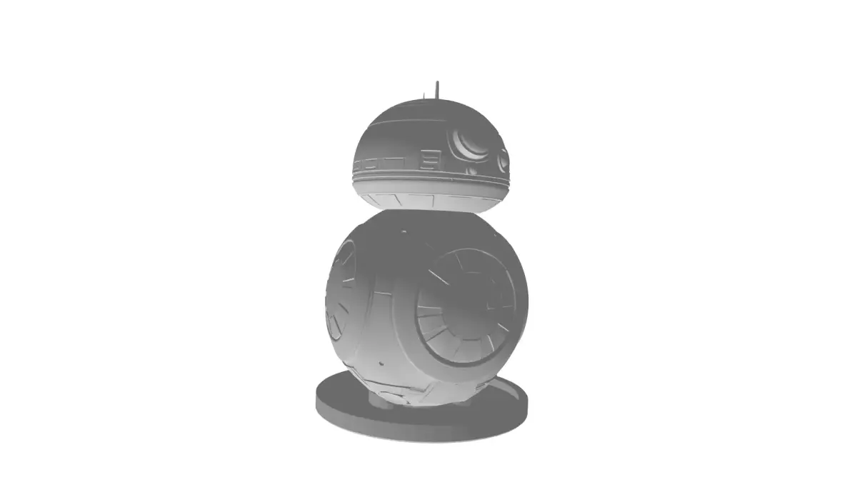 bb 8 with base plate 3D print model