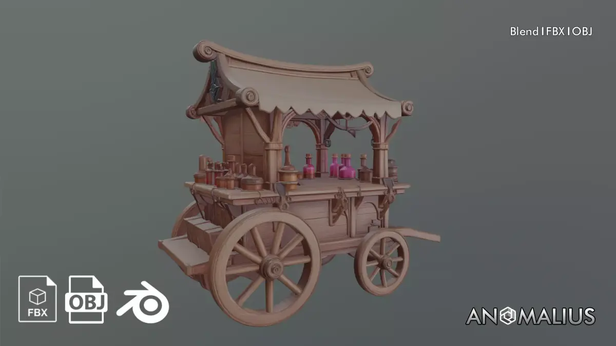 wizard cart 3D model