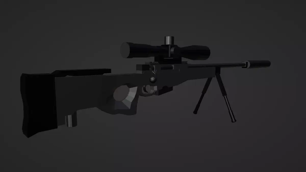 Weapons rifle Free 3D model