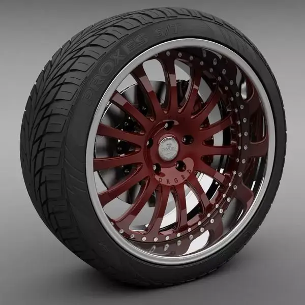 Savini Forged SV-4 Wheel and Tire 3D model