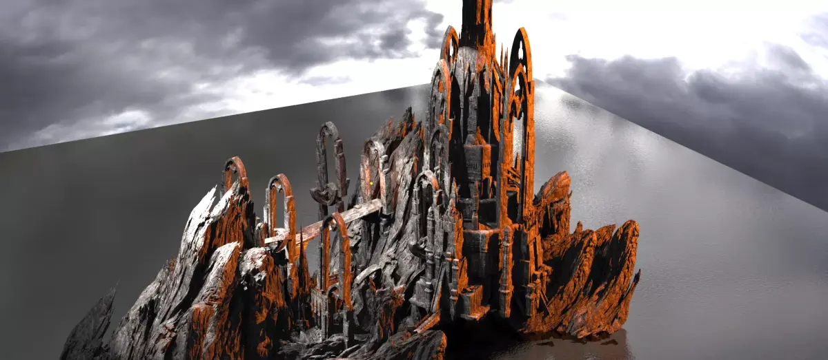 Gorgoroth Temple Fortress Ruins 2 3D model