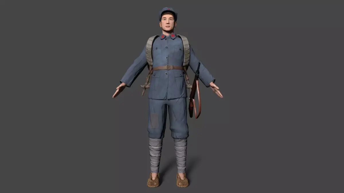 solider Low-poly 3D model