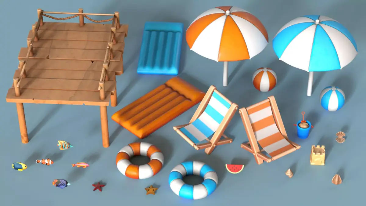 BeachSet 3D model