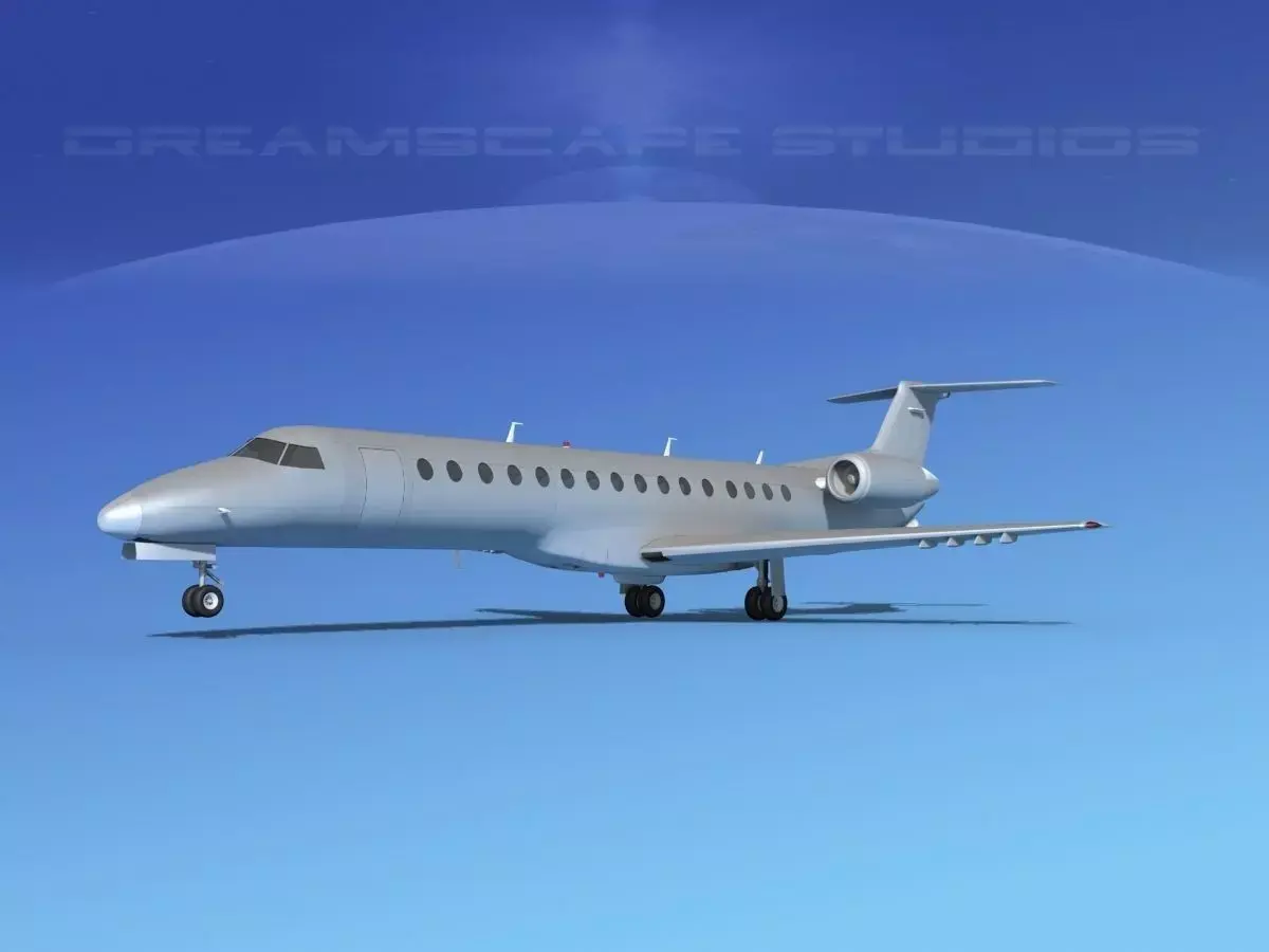 Embraer ERJ-140 Bare Metal 3D model