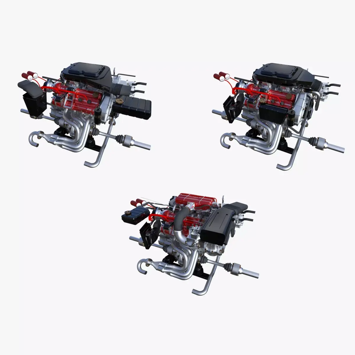 Italian V8 Engine and Internals Pack 3D model