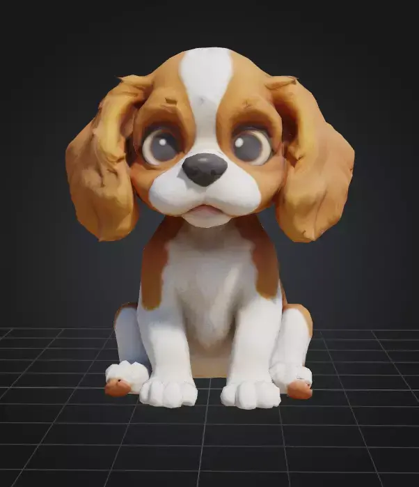 Dog Model - Cavalier King Charles Spaniel 3D model