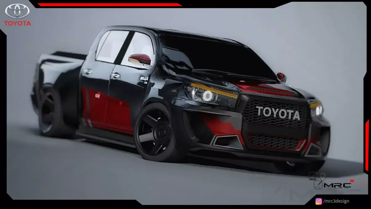 Toyota Hilux pickup body Kit Low-poly 3D model