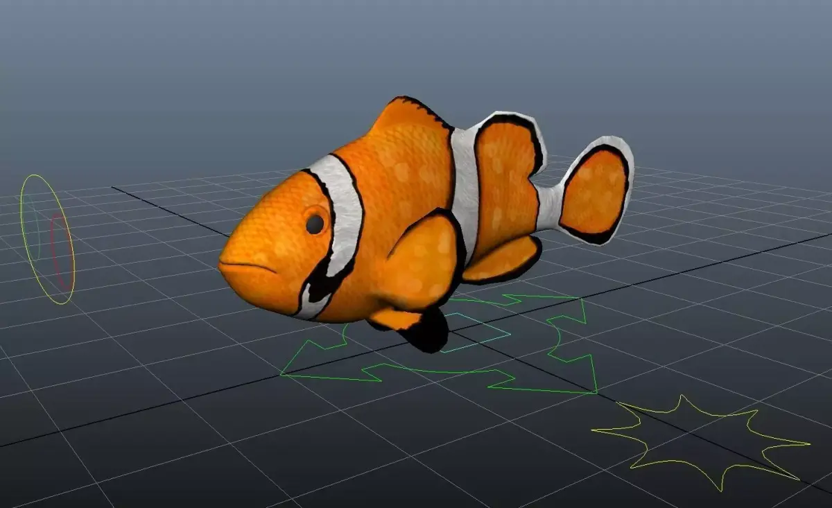 Rig Fish01 Low-poly 3D model