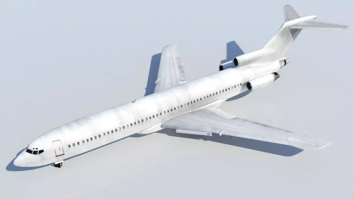 B727-200 derelict scrapyard low poly  Low-poly 3D model