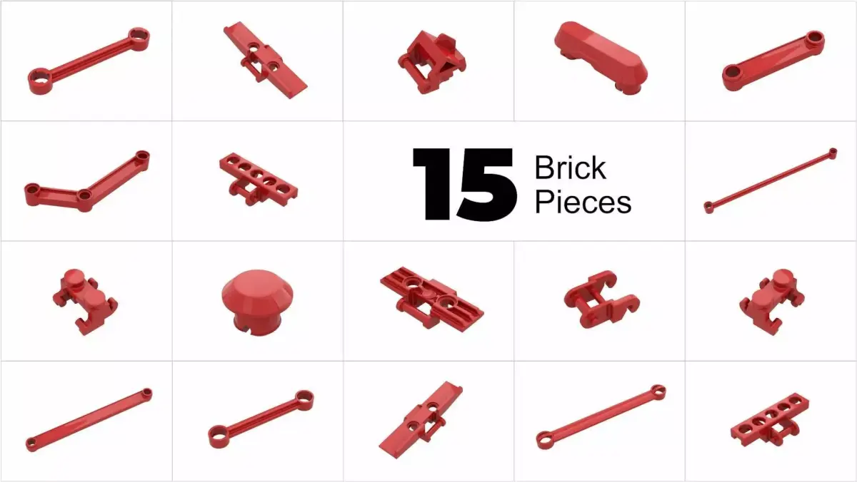 TwindBricks3D - 15 Technic Link collection 3D print model
