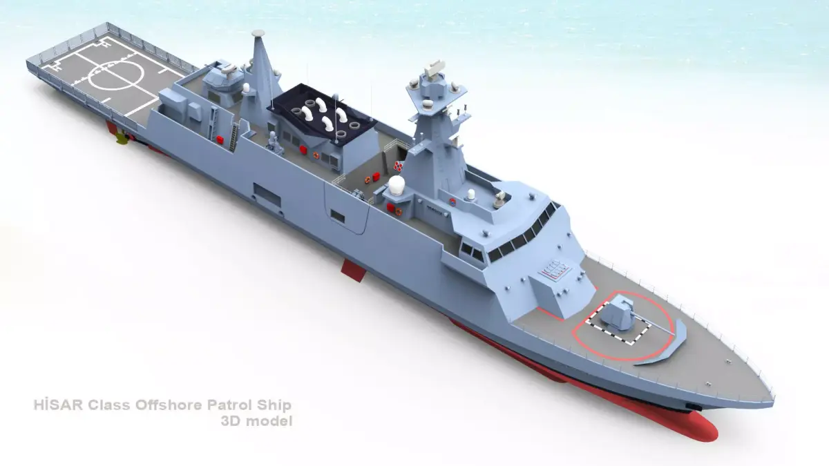 TCG HISAR Class Offshore Patrol Ship 3D model