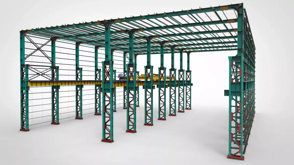 Warehouse Construction Low-poly 3D model