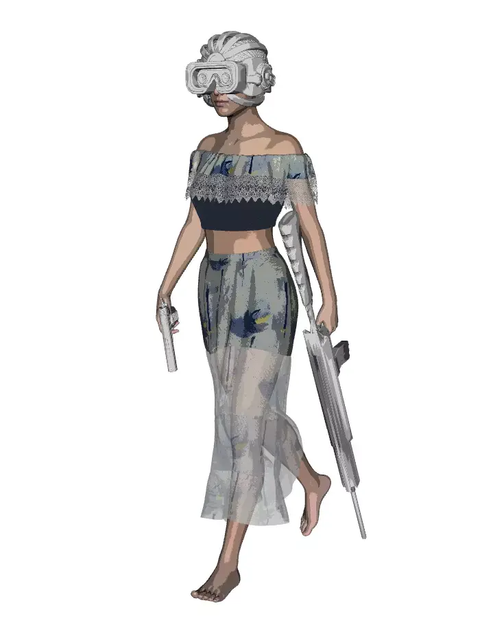 MG3-092023  Cyberpunk Headset 3D print model