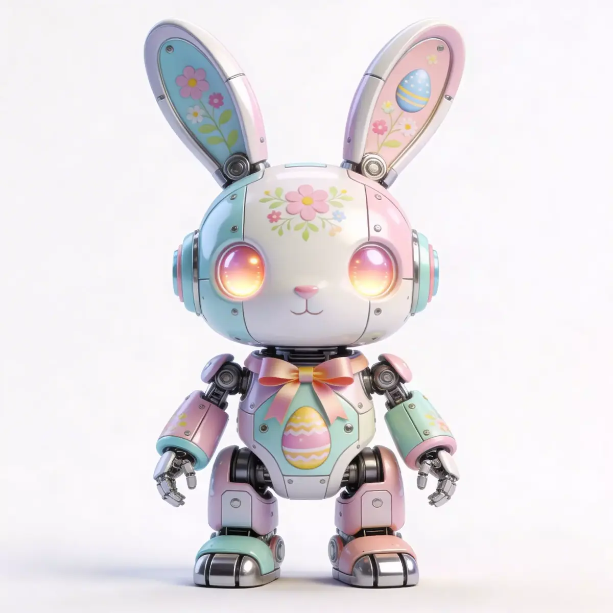 MECHANICAL EASTER BUNNY ROBOT 3D MODEL V02 Low-poly 3D model