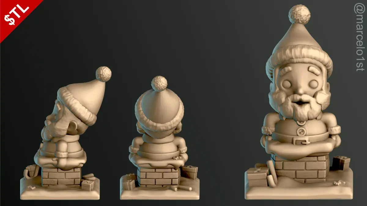 Santa Claus Trapped UP Free 3D print model