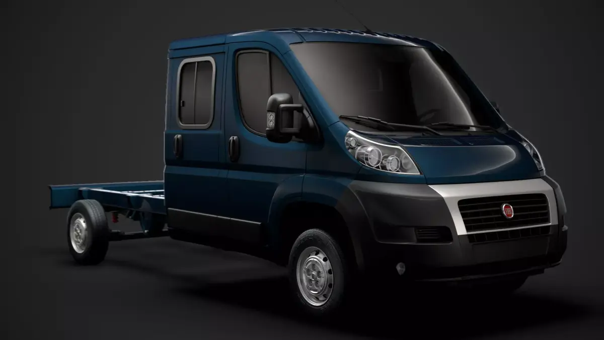 Fiat Ducato Chassis Truck Crew Cab 4035WB 2014 3D model