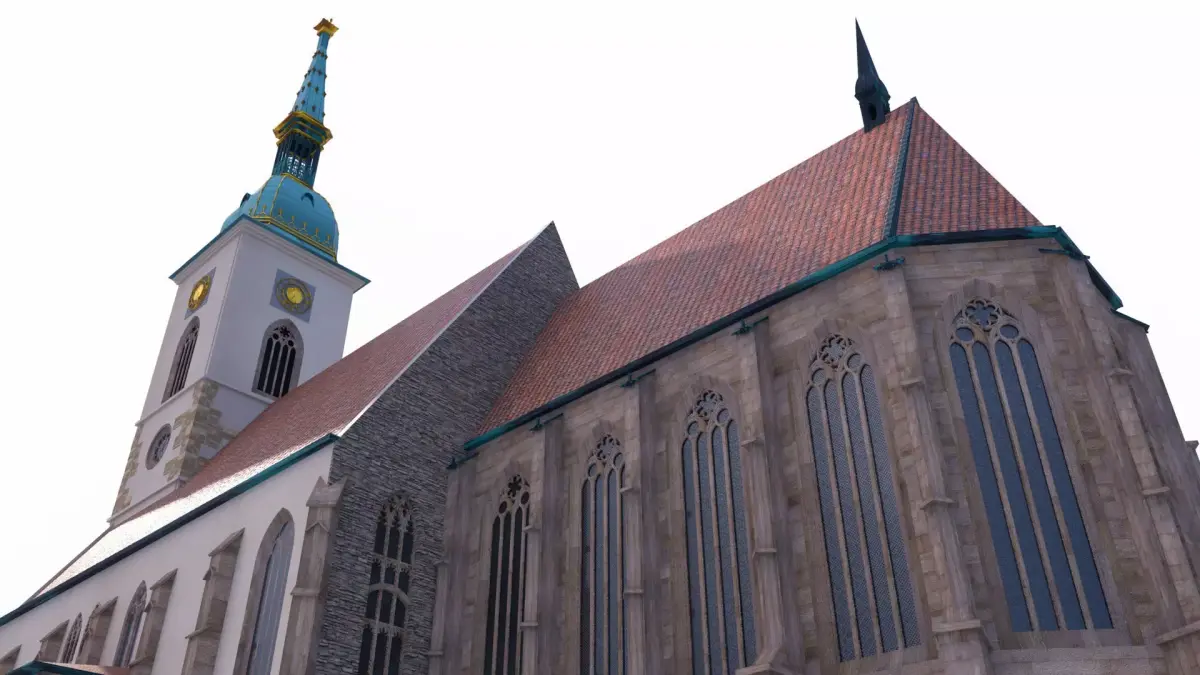 Gothic cathedral of Saint Martin - Bratislava Slovakia  3D model