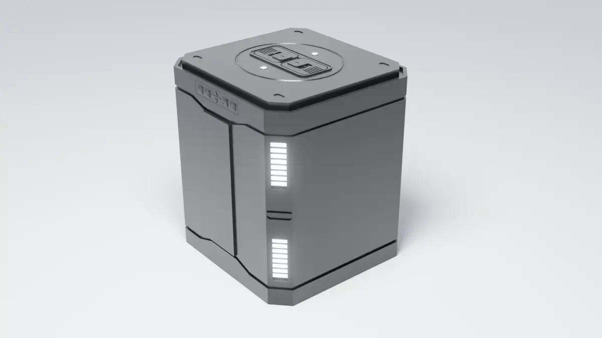 Sci-Fi Barrel 5 Low-poly 3D model
