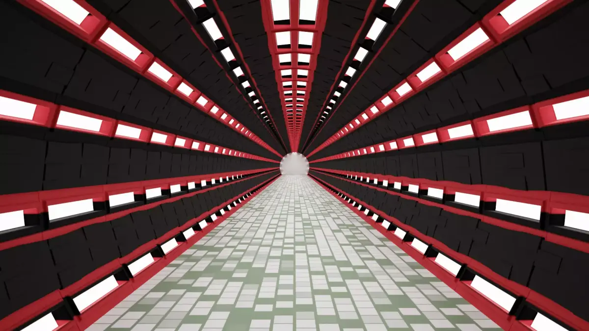 Sci-fi hallway Low-poly 3D model buy