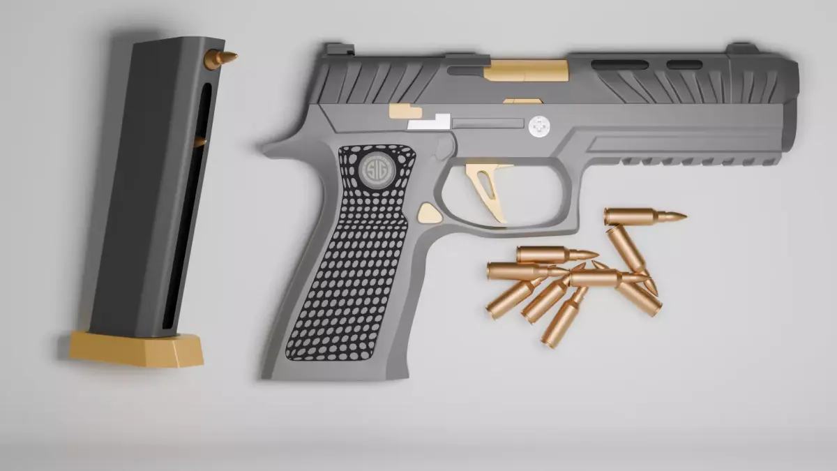 SIG SHORT  GUN Low-poly 3D model