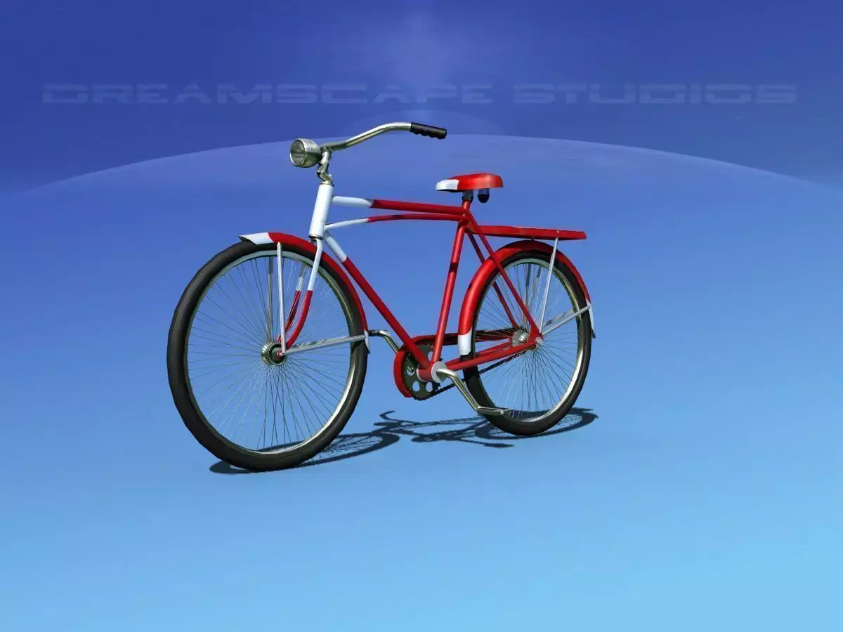 Classic 1955 Mens Bicycle 3D model