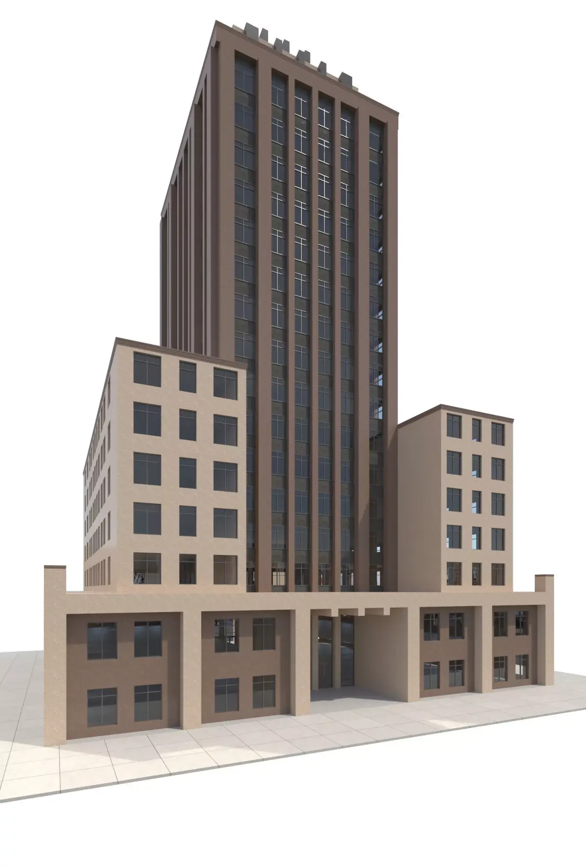 Commercial Building-015 Office Tower 3D model