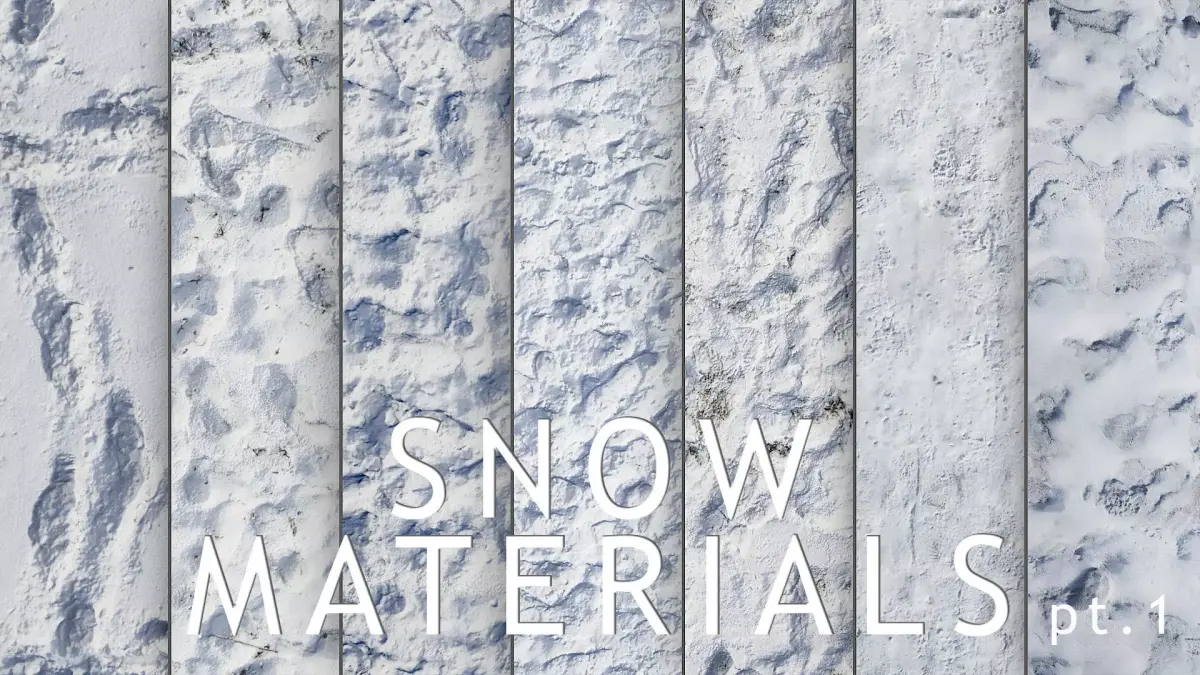 UE Snow area materials  part 01 Low-poly 3D model