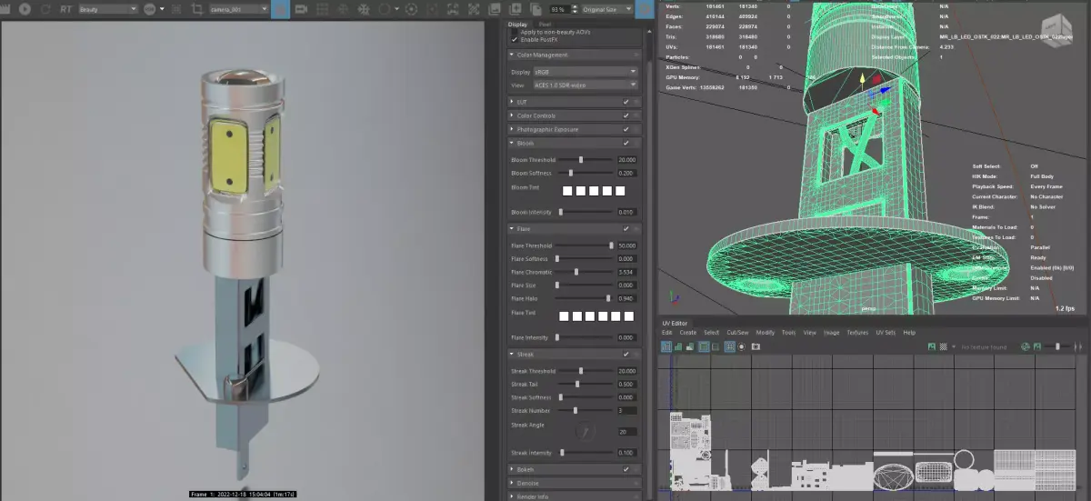 Photorealistic automotive lightbulb collection - item 022 3D model
