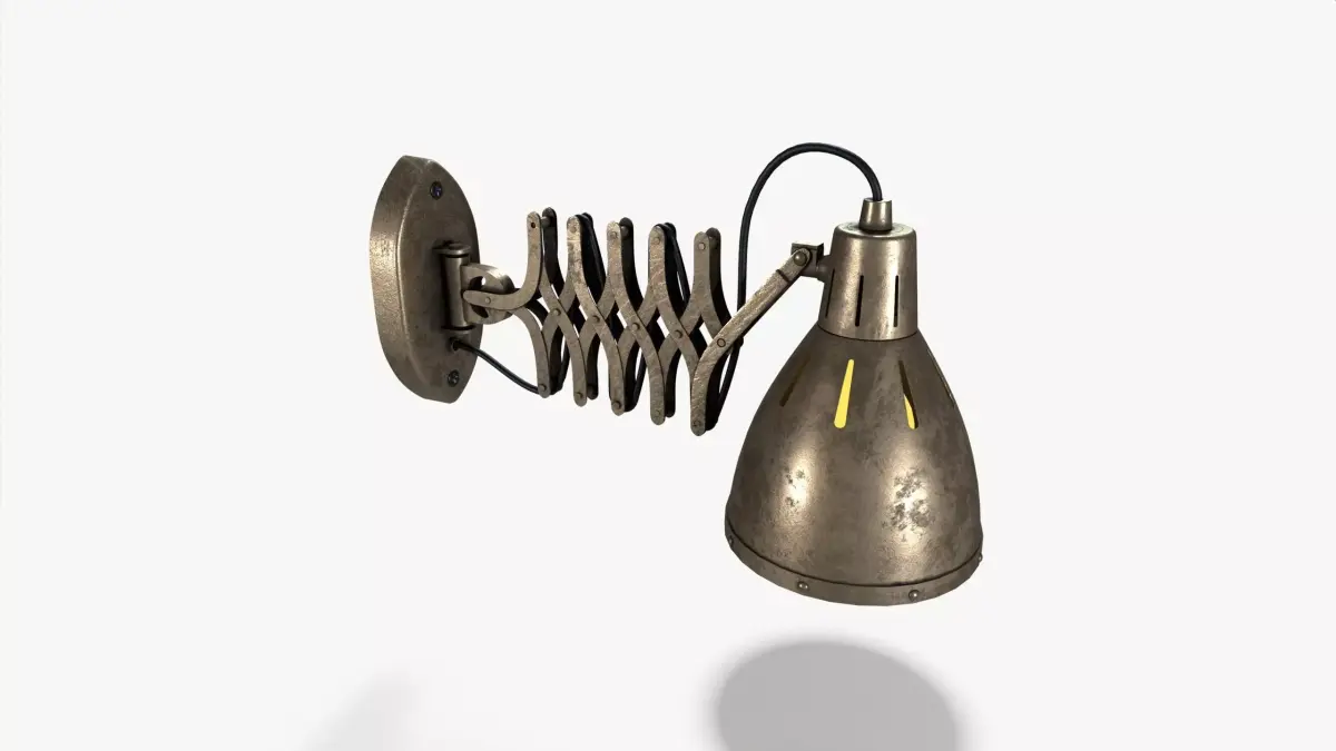 wall folding light Low-poly 3D model