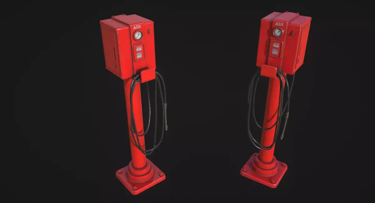 Air Tower Meter Low-poly 3D model