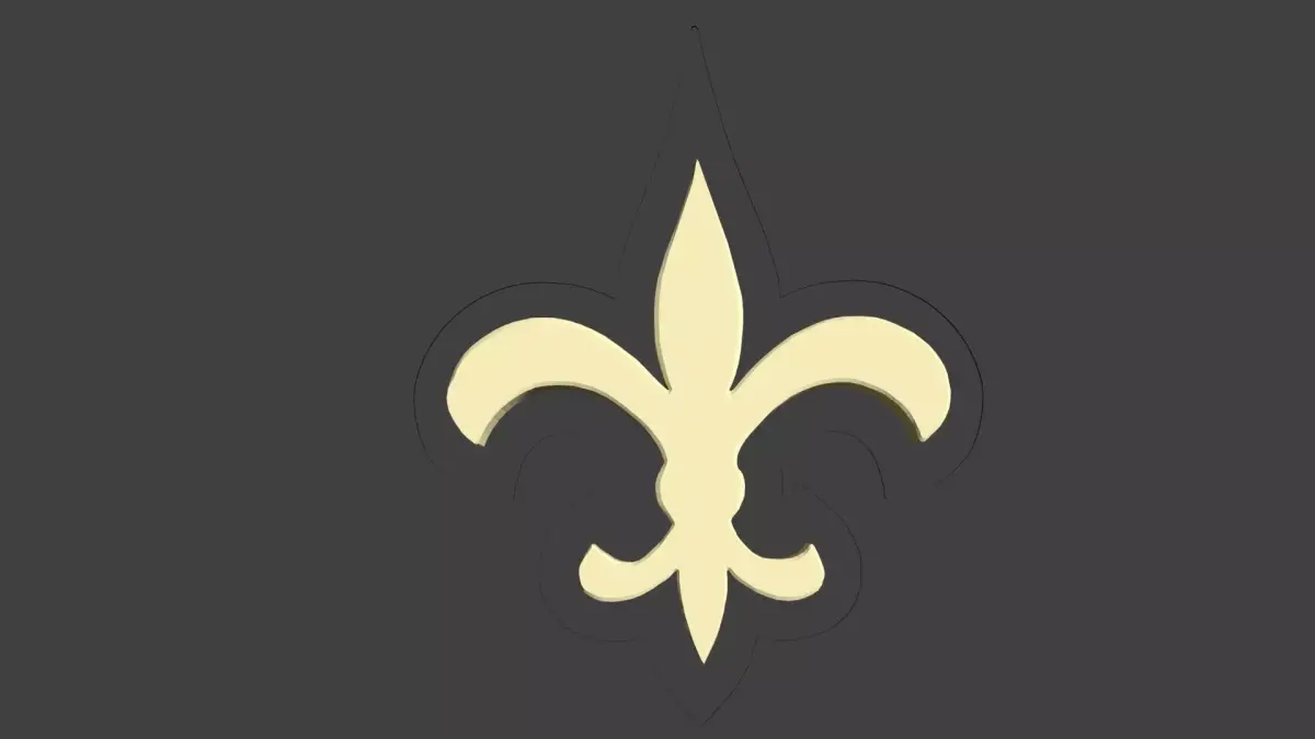 Saints logo part 2-Gold 3D model