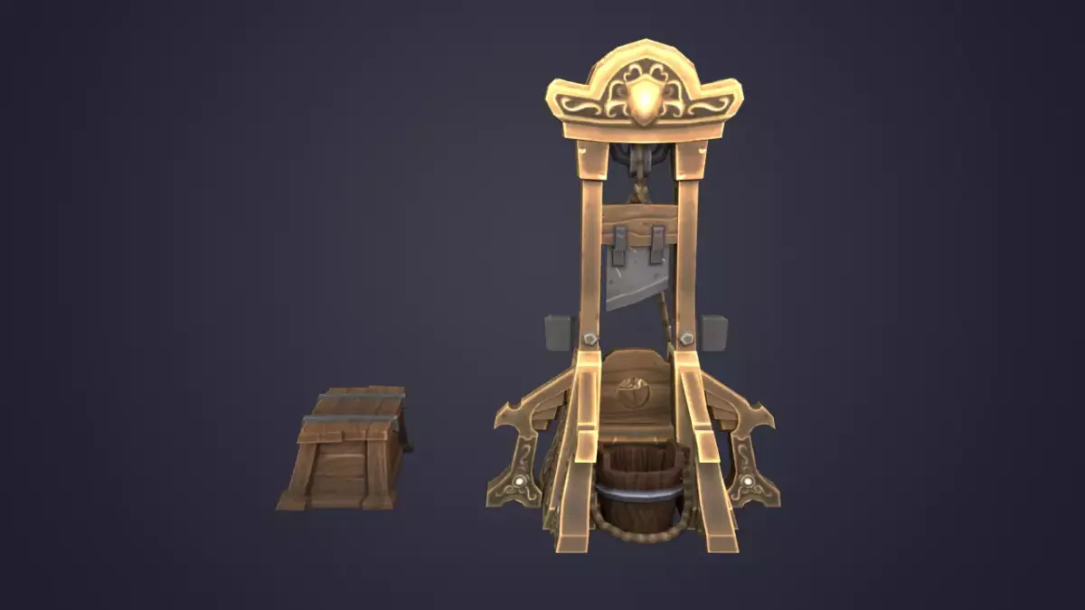 Guillotine 3D model Low-poly 3D model purchase